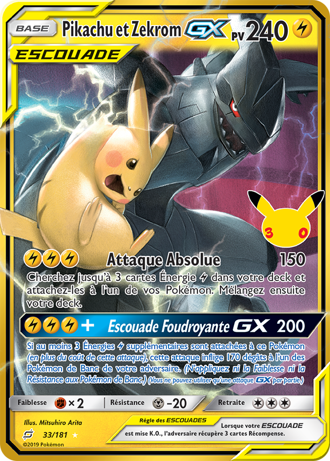 Pikachu et Zekrom GX 033/181
