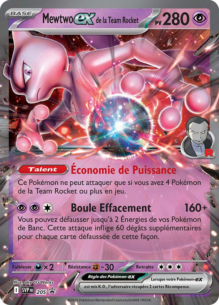 Mewtwo-ex de la Team Rocket 205