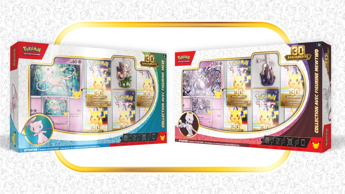 Collections avec figurine Mew et Mewtwo
